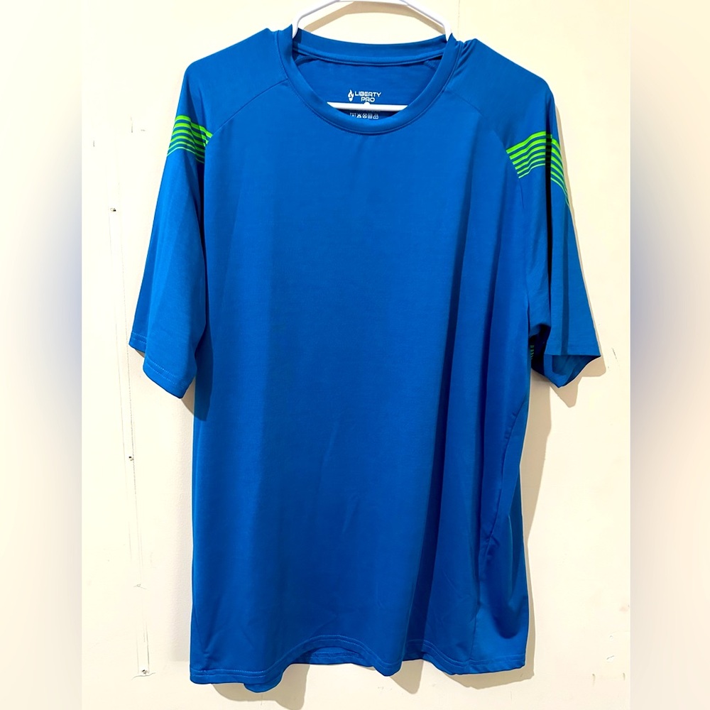 Liberty Pro XL Blue Comfort Sport Athletic Short Sleeve Shirt